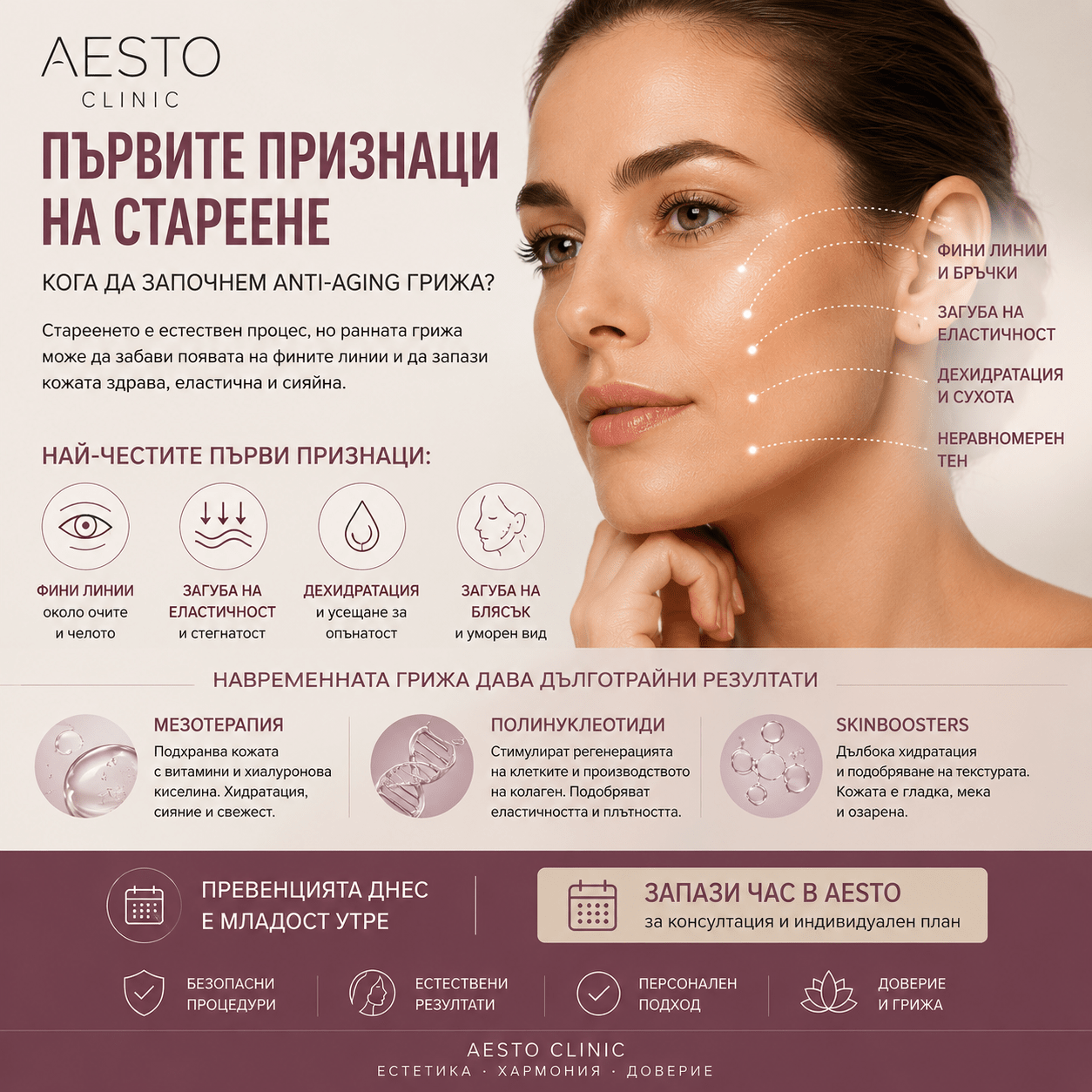 Първи признаци на стареене